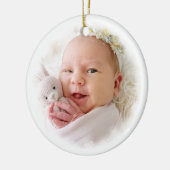 Baby 1e kerstaccent keramisch ornament (Links)