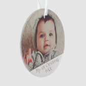 Baby 1e kerstfoto  ornament (voorkant)