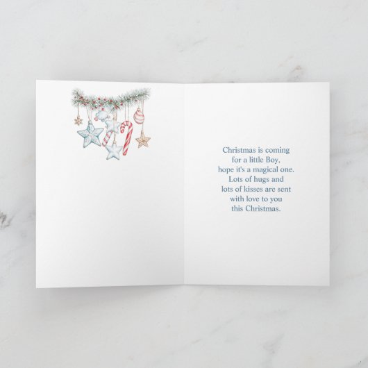 Baby 1e Kerstman Elf's Cadeaus Feestdagen Kaart (Binnen)