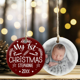 Baby 1e Kerstmishuis Decor Keramisch Ornament