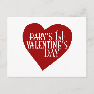Baby 1e Valentijnsdag Feestdagenkaart