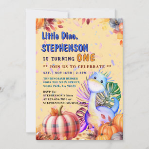  " Baby 1e verjaardag dinosaurusfeest " Kaart
