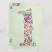 Baby 1e verjaardag Uitnodiging van de Partij van d (Voorkant / Achterkant)