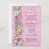 Baby 1e verjaardag Uitnodiging van de Partij van d (Achterkant)