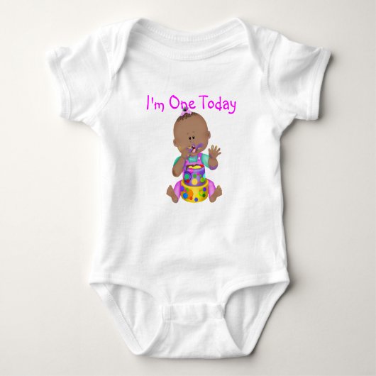 Baby 1er anniversaire Africain-Américain Tshirt (Devant)