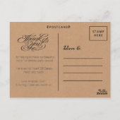 Baby 1er Anniversaire Chevron Merci Carte Postale (Dos)