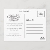 Baby 1er Anniversaire Chevron Merci Carte Postale  (Dos)