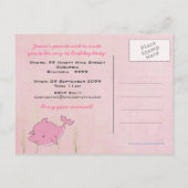 Baby 1er Anniversaire de fête Carte Invitation Dau (Dos)