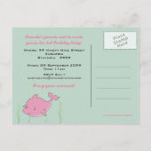 Baby 1er Anniversaire de fête Carte Invitation Dau (Dos)