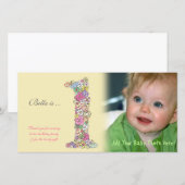 Baby 1er anniversaire Merci Carte photo (Devant / Derrière)