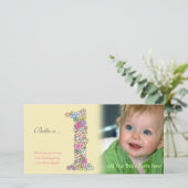 Baby 1er anniversaire Merci Carte photo (Debout devant)