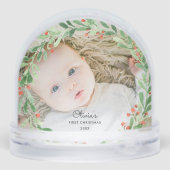 Baby 1st Christmas Photo Snow Globe Sneeuwbol (Achterkant)