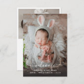 Baby 2 Aankondiging van de geboorte foto's (Voorkant / Achterkant)