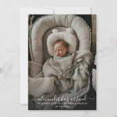 Baby 2 Foto Geboorte Aankondiging (Voorkant)