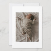 Baby 2 Foto Geboorte Aankondiging (Achterkant)