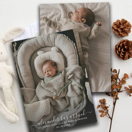 Baby 2 Foto Geboorte Aankondiging