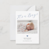 Baby 3 foto script baby notitiekaartje (Voorkant)