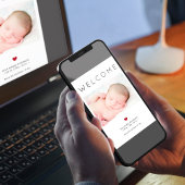 Baby 3 photo bienvenue typographie faire-part de n