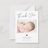Baby 3 photo merci script faire-part de naissance (Devant)