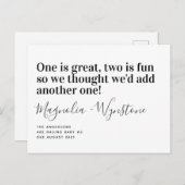 Baby 3 Zwangerschap Aankondiging (Voorkant / Achterkant)