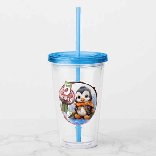 Baby - 5 maanden acryl drinkbeker (Voorkant)