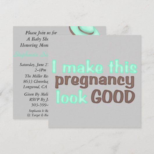 Baby-aan-boord-Baby shower Kaart (Voorkant / Achterkant)