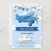 Baby aan boord! Baby shower van een luchtvaartuig Kaart (Voorkant)