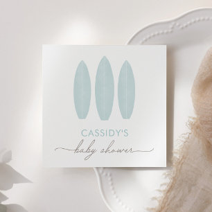 Baby aan boord Blauw SurfboardBaby shower Servet