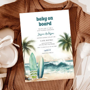 Baby Aan Boord Blauwe Golf Baby Shower Kaart