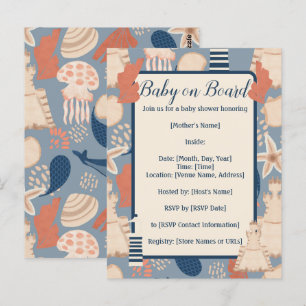 Baby aan boord Nautische Baby Jongensdouche Briefkaart