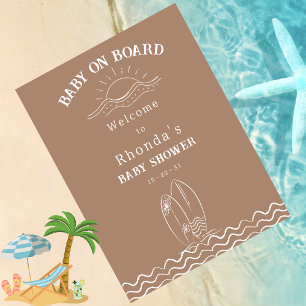 Baby Aan boord Neutraal Baby shower Welkom Foto Afdruk