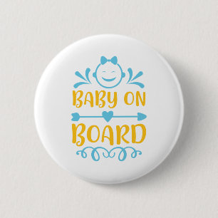 Baby aan boord ronde button 5,7 cm