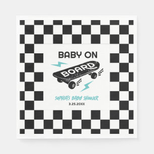 Baby aan boord Skateboard Baby shower servetten