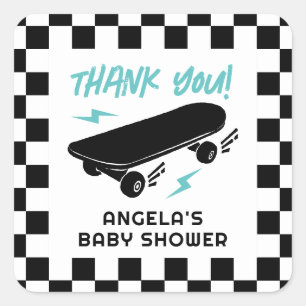 Baby aan boord Skateboard Baby shower Sticker Labe
