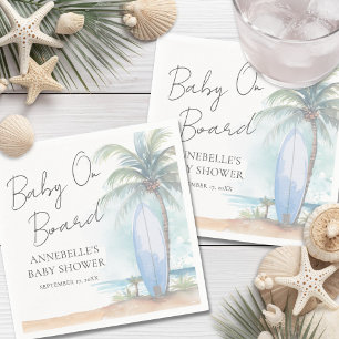 Baby Aan Boord Strand Baby Shower Servet