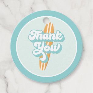 Baby aan boord Surf Beach Baby Shower Klassieke Ro Bedankjes Labels