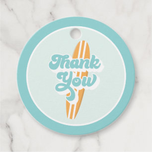Baby aan boord Surf Beach Baby Shower Klassieke Ro Bedankjes Labels