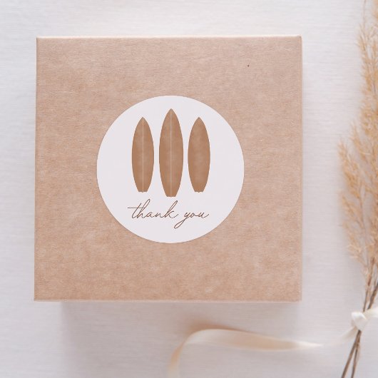 Baby aan boord Surfboard Baby shower Dank u Ronde Sticker