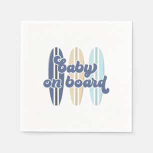 Baby aan boord Surfboard Beach Baby shower Napkins Servet
