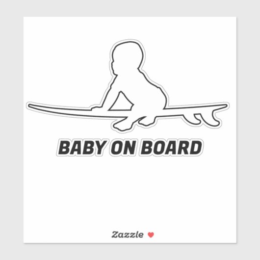 Baby aan boord Surfboard Car Decal Sticker (Vel)