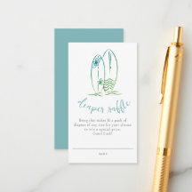 Baby aan boord Surfboard Luier Raffle Boy Shower