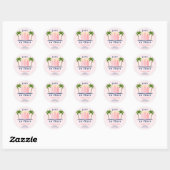 Baby aan boord surfen splash roze baby meisje douc ronde sticker (Vel)
