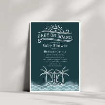 Baby Aan boord Surfing Slate Blue Beach Baby showe
