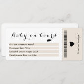 Baby Aan boord Travel Boarding Pass Zwangerschap Aankondiging (Voorkant / Achterkant)