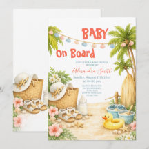 Baby Aan Boord | Tropische strand baby shower