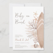 Baby aan boord van Baby shower Uitnodiging (Voorkant)