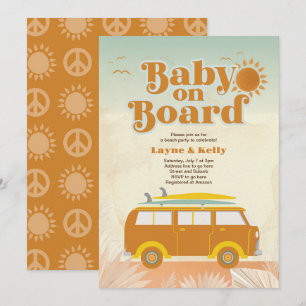 Baby aan boord van het Baby shower Kaart