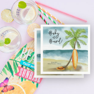 Baby aan boord van het Baby shower Servet