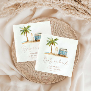 Baby aan boord van het Baby shower Servet