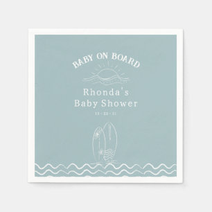 Baby Aan boord van het Baby shower Surfen Servet